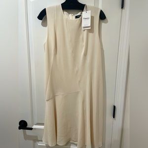 Theory fit and flare dress, striped admiral crepe